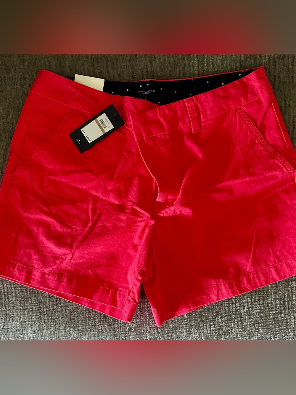 Tommy Hilfiger 5”  Red Women's Chino Shorts